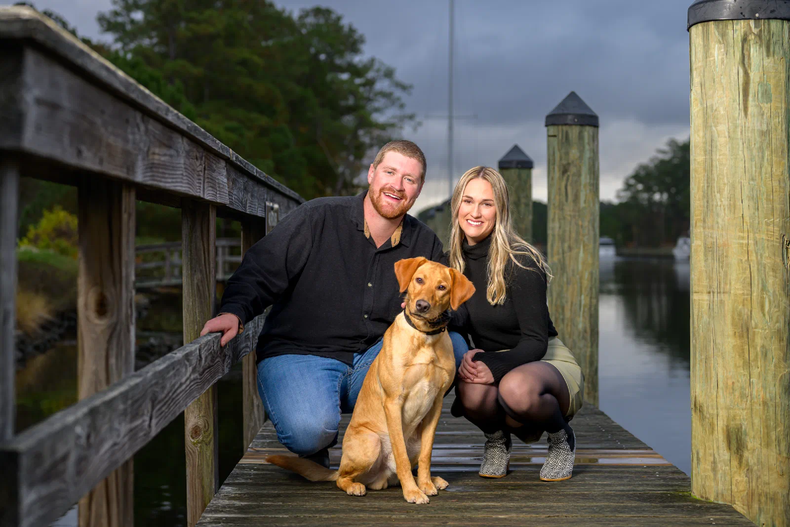 Katherine, Ryan and Kirby engagement photo